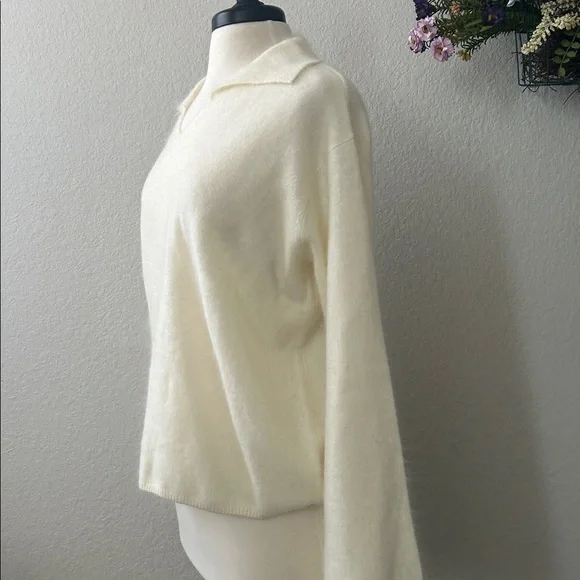 Lilysilk 100% Cashmere Collared Sweater. - Picture 4 of 12
